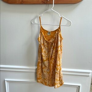 Women’s Lucky Brand Yellow and White Floral Tank Top